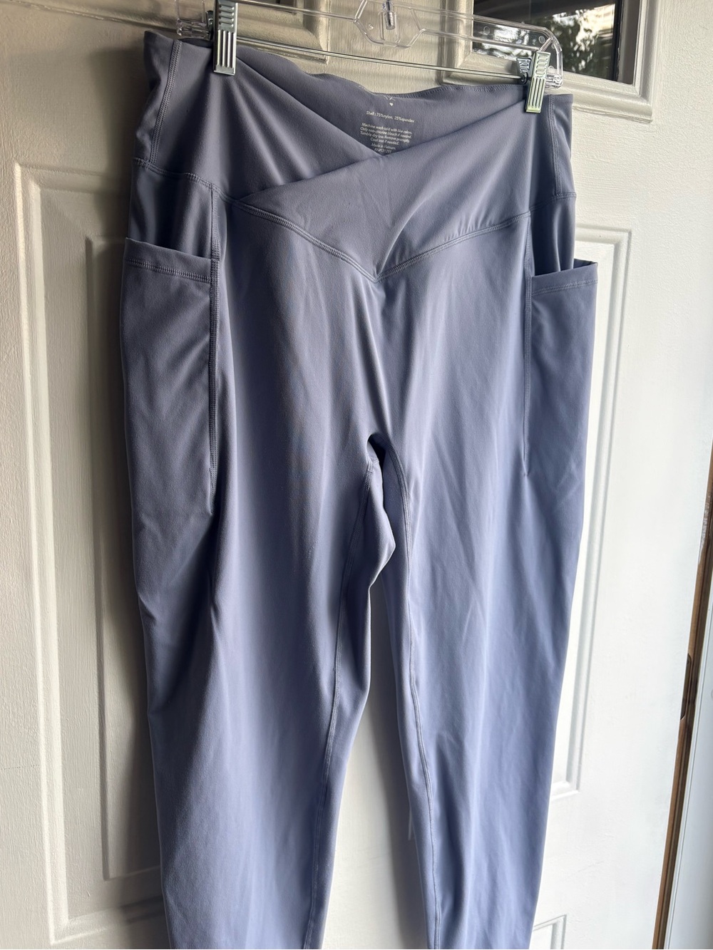 Blogilates Blue Gray High Rise Leggings Yoga Activewear Side Pockets Women’s 1X